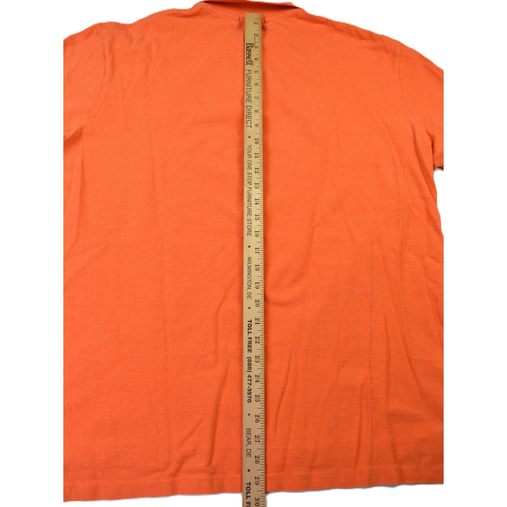 Polo Ralph Lauren Mens XXL Orange Cotton Pique Short Sleeve Pony Logo Polo Shirt - Picture 9 of 9